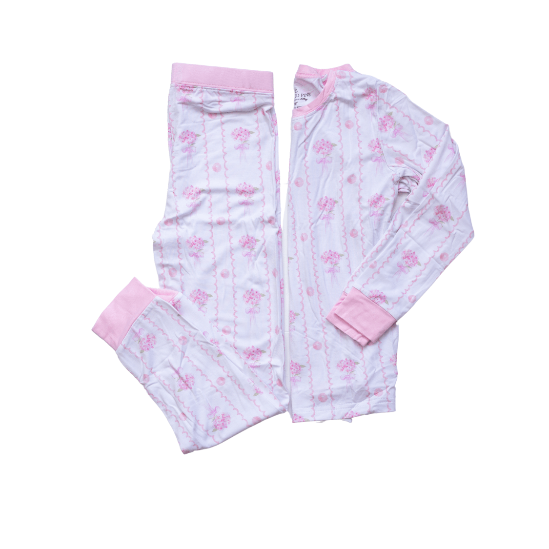 Light Pink Hydrangea PJ Set - The Smocked Pine