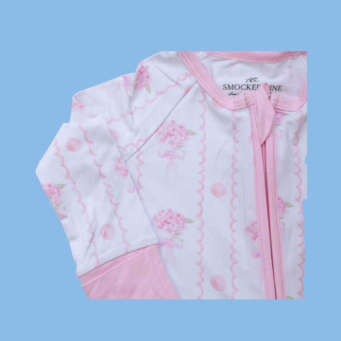 Light Pink Hydrangea PJ Set - The Smocked Pine