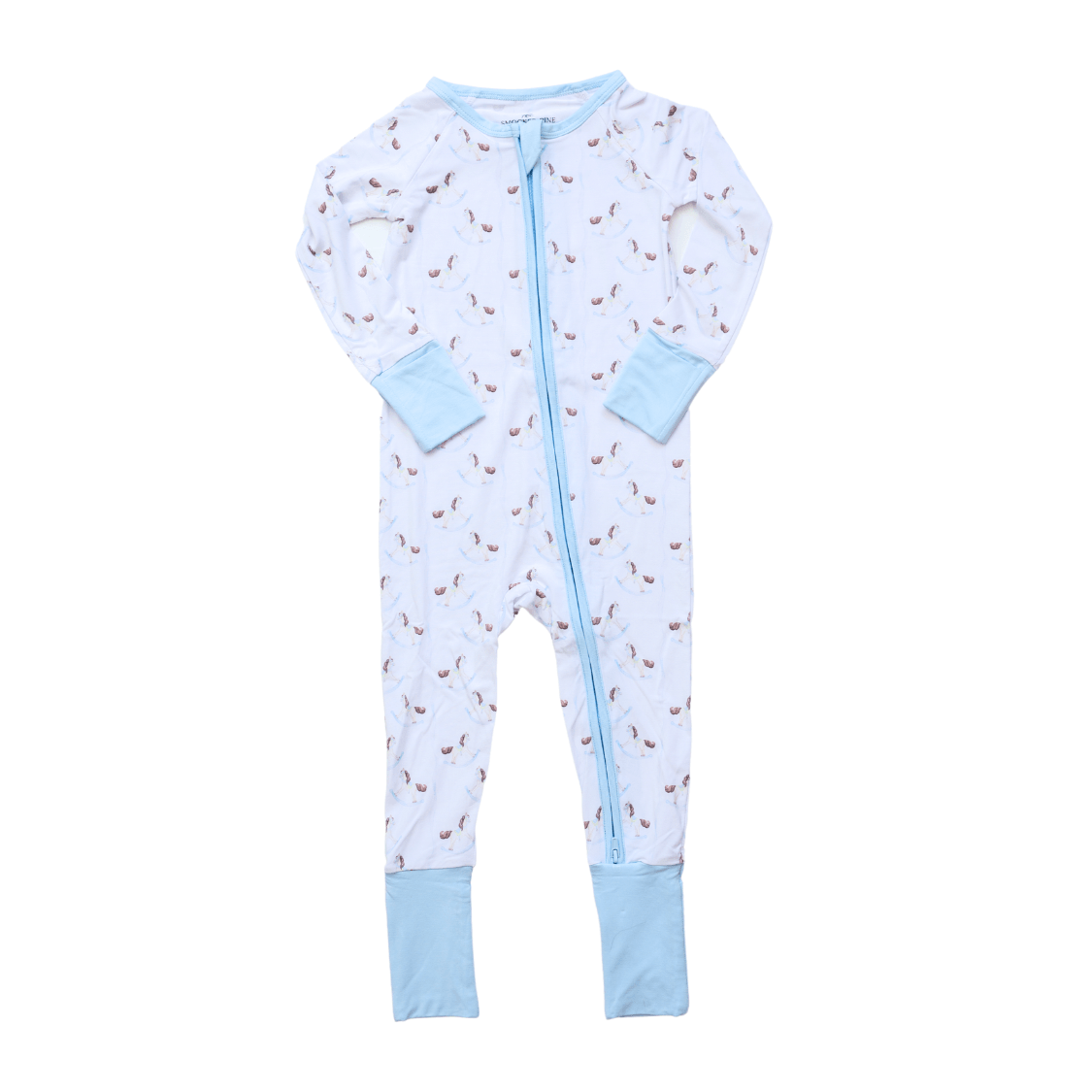 Classic Rocking Horse Zipper Romper - The Smocked Pine