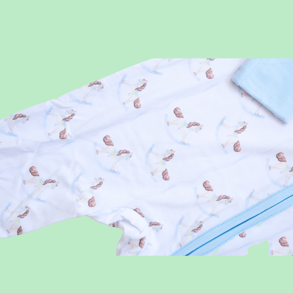 Classic Rocking Horse Zipper Romper - The Smocked Pine